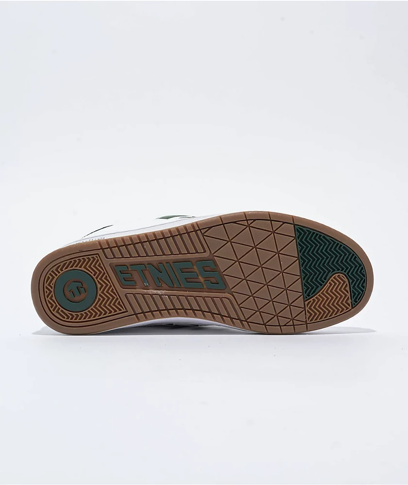 etnies Callicut White & Green Skate Shoes