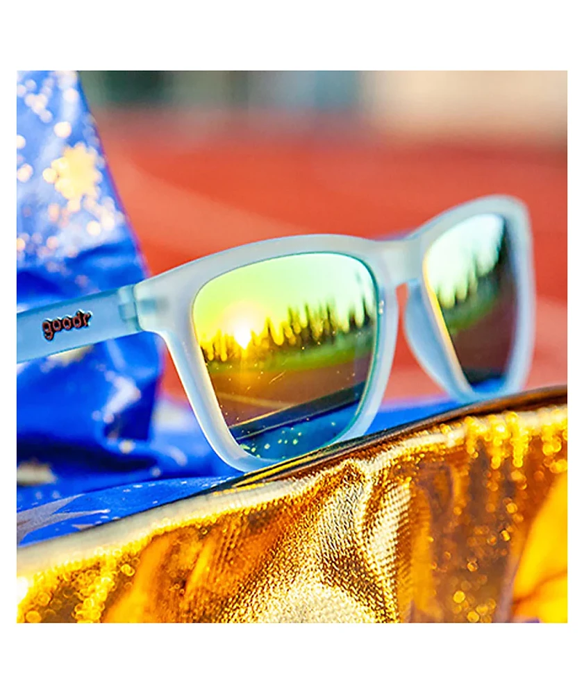 goodr Sunbathing With Wizards Blue & Gold Sunglasses