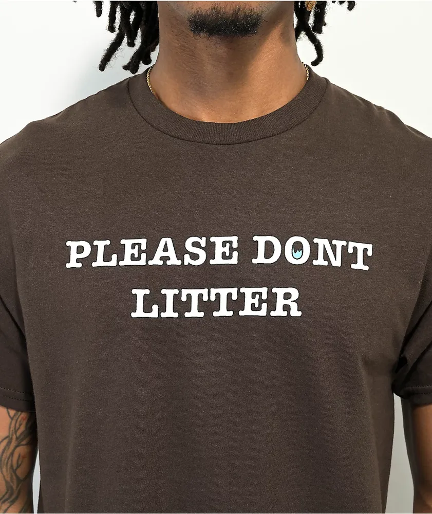 iDabble VM Don't Litter Brown T-Shirt