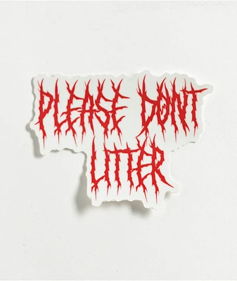 iDabble VM Metal Don’t Litter Sticker