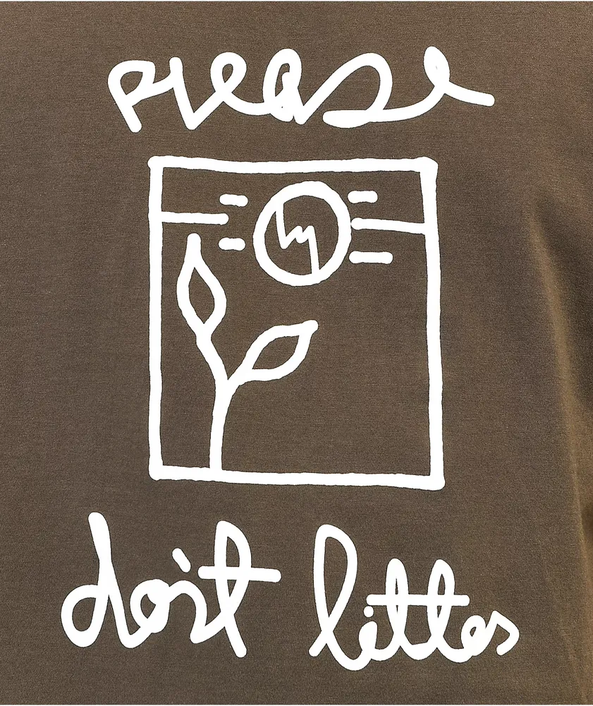 iDabble VM PLZ Don't Litter Brown T-Shirt