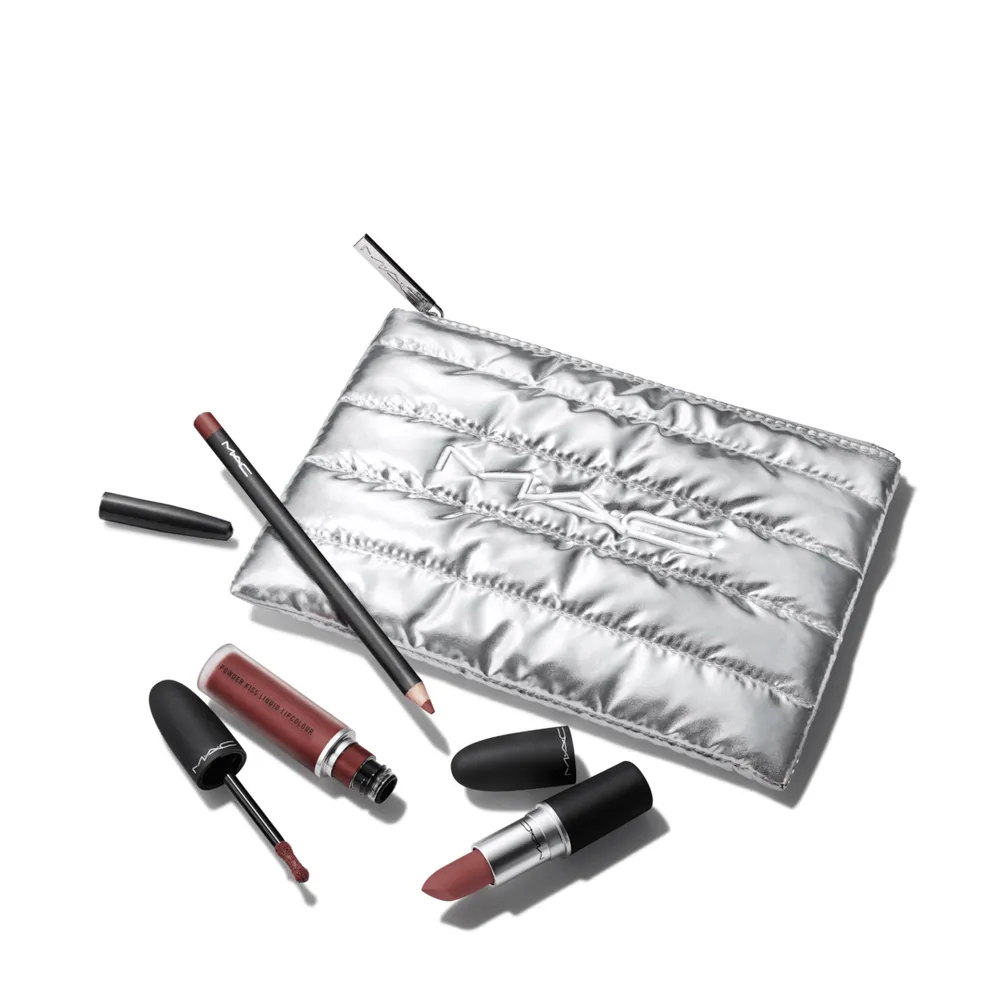 M.A.C Cosmetics Powdered Snow Powder Kiss Lip Kit