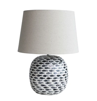 CAPIZ & BAMBOO TABLE LAMP