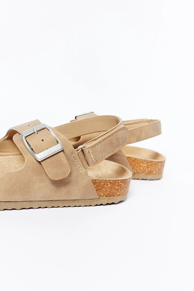 Sandalia hebillas beige