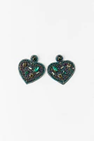 Pendientes corazón piedras