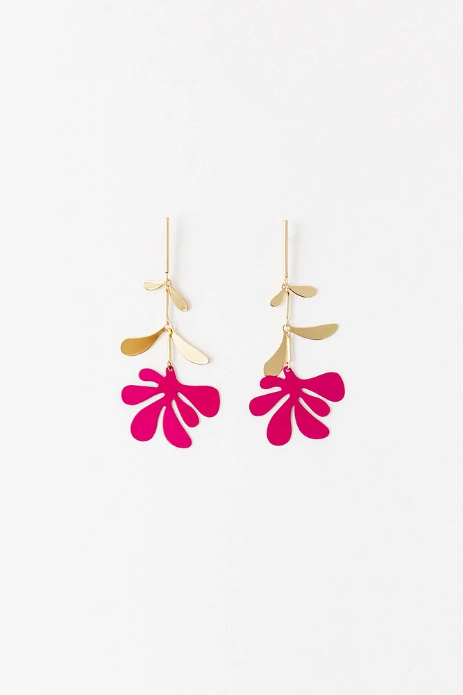 Pendientes flor inversa