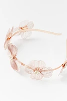 Diadema flores metal