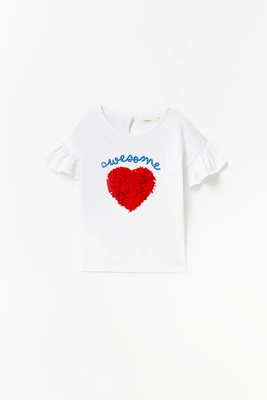 Camiseta corazón tul