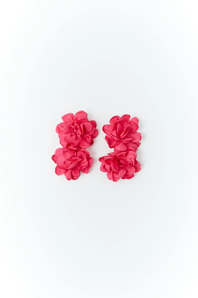 Pendientes flor tejido