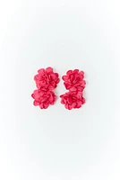 Pendientes flor tejido