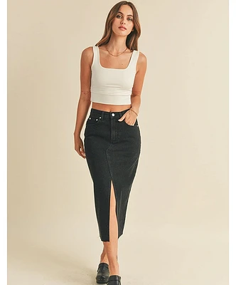 Kacie Denim Midi Skirt