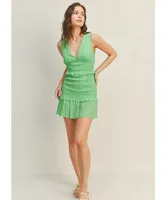 Mojito Me Smocked Mini Dress