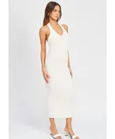 First Class Halter Midi Dress