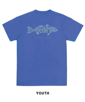 Southern Marsh - Youth Wildlife Words Redfish Tee