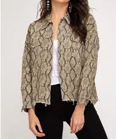 Making Moves Snake Print Jacket