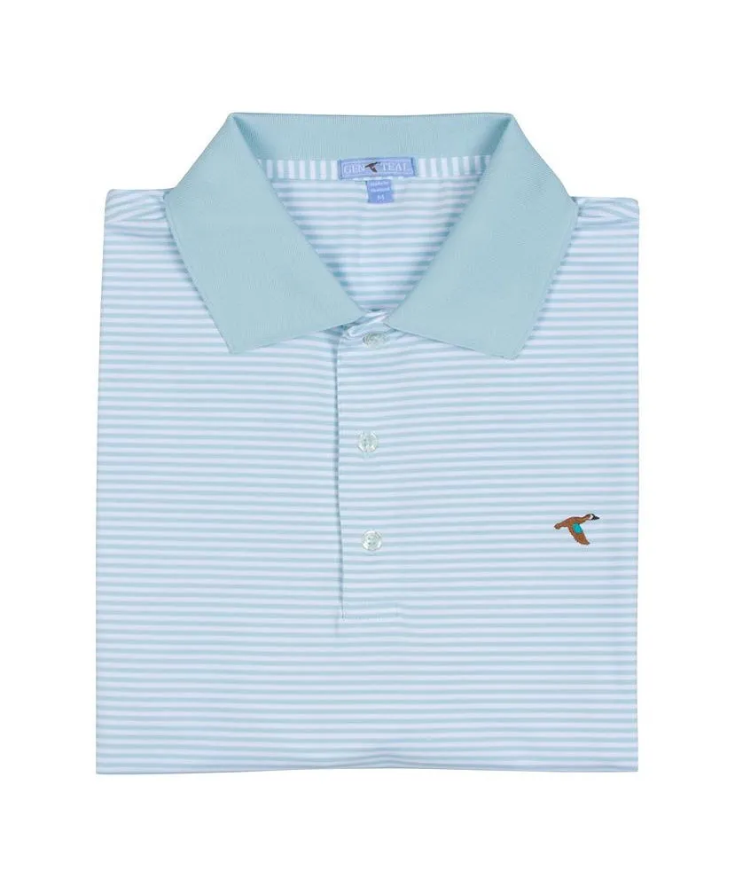 GenTeal - Classic Stripe Performance Polo P2