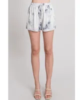 Gray Skies Satin Shorts