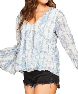 Bite Back Snake Print Top