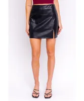 Got Me Goin' Leather Mini Skirt