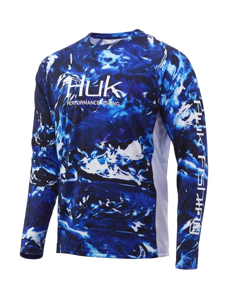 HUK Women's Standard Icon X Camo Long Sleeve Performance Fishing Shirt,  Mossy 