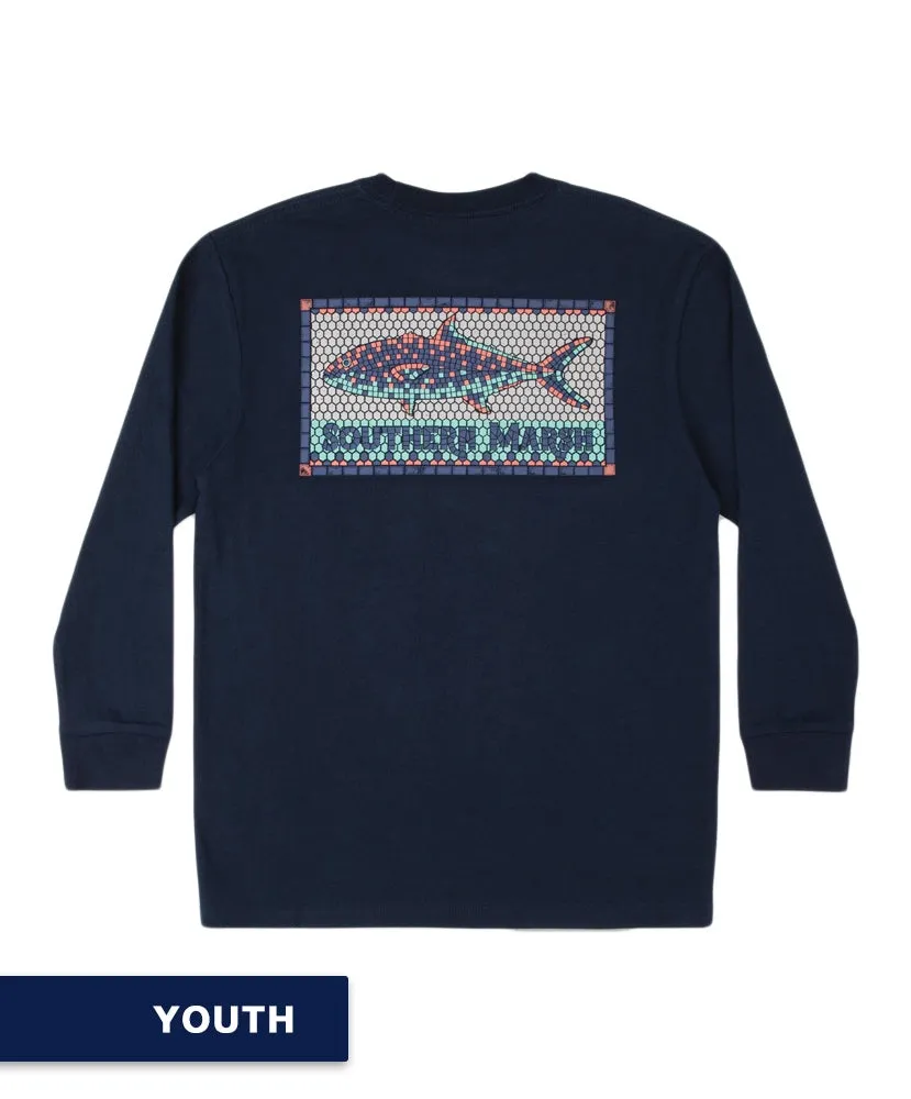 Southern Marsh - Youth Tile Fish Long Sleeve Tee