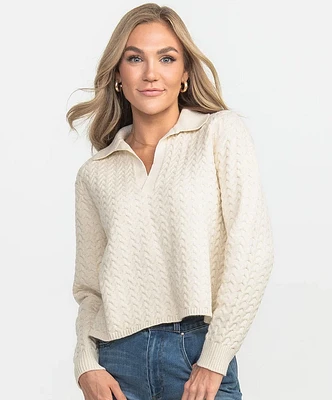 Southern Shirt Co - Textured Knit Polo Sweater