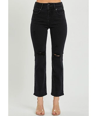 Jess High Rise Slim Straight Jeans