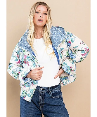 Fancy Floral Puff Jacket