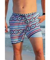 Burlebo - Patriotic Aztec Swim Trunks