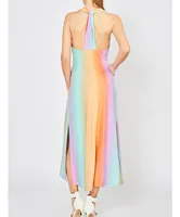 Afternoon Delight Ombre Halter Dress