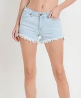 Just USA - Hi-Lo Frayed Hem Shorts