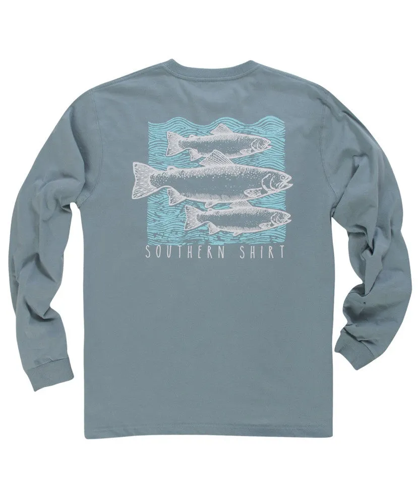 Southern Shirt Co - Blockprint Trout Long Sleeve Tee