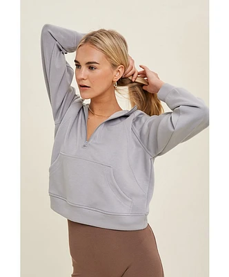 Holly Scuba Half - Zip Hooded Pullover