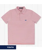 Southern Marsh - Youth Bermuda Performance Polo Sumter Stripe