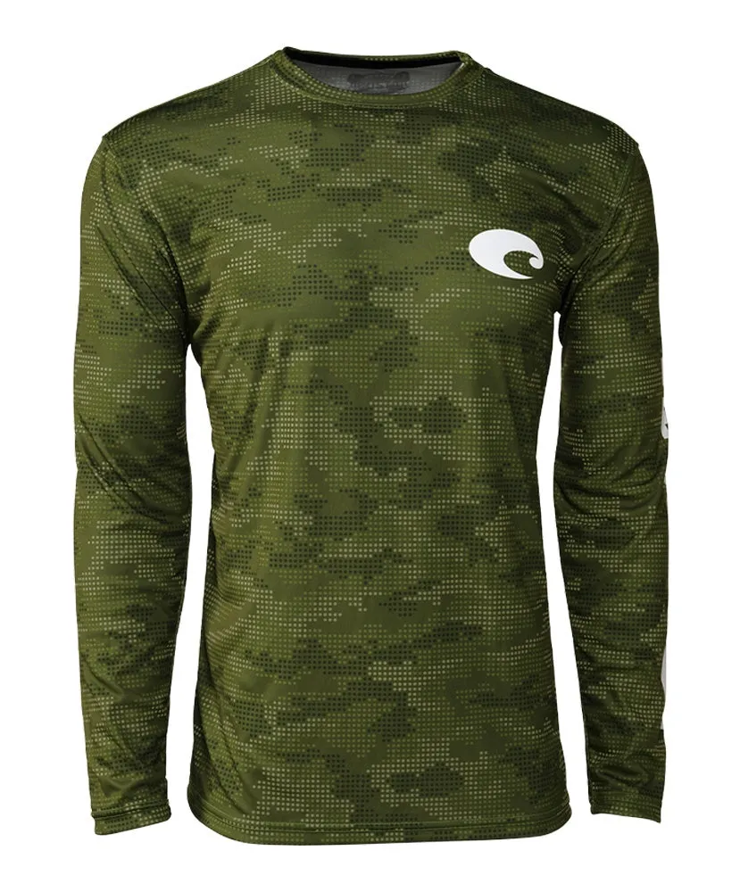 Costa - Technical Dot Matrix Camo Long Sleeve Shirt