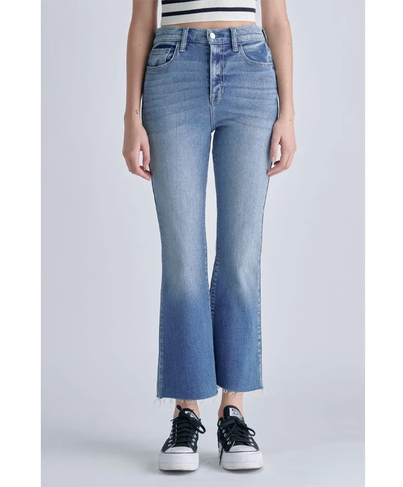 Megan High Rise Crop Flare Jean