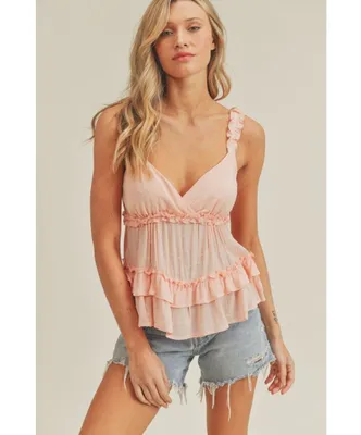 Princess Peach Ruffled Tiered Cami