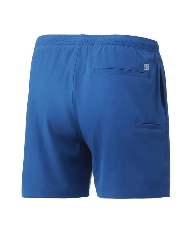 HUK Men's Volley 5.5 Elastic Waist Quick-Dry Swim Shorts — Sports