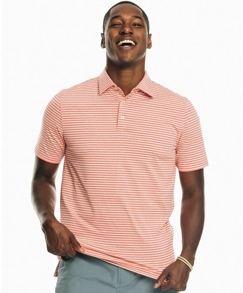 Southern Tide - Driver Heather Micro Stripe Perf Polo