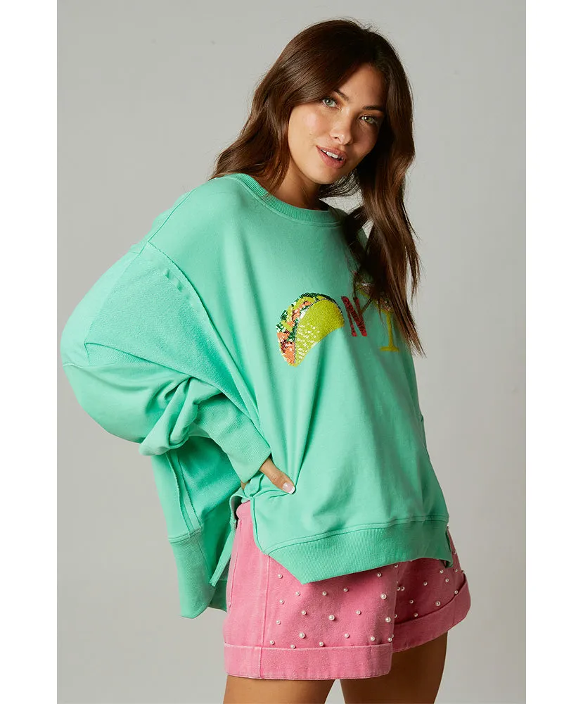 Fantastic Fawn Tacos N Margaritas Sweatshirt