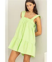 Into You Sleeveless Ruffled Mini Dress