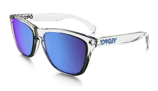 New Oakley Frogskins 24-297 Matte Black /Black Iridium Polarized Sunglasses