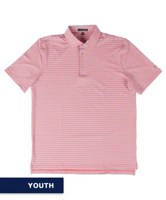 Southern Point -Youth Caddie Stripe Performance Polo
