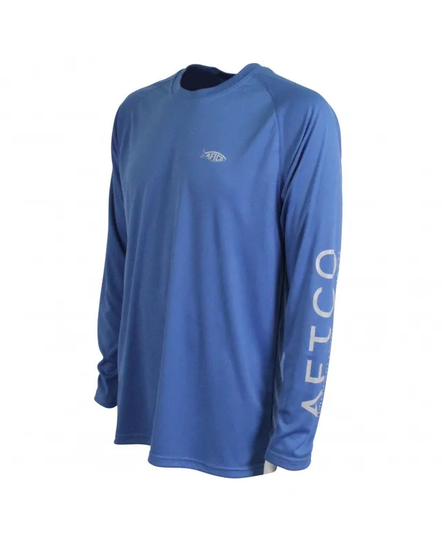 Aftco Samurai 2 Brilliant Blue Heather L/S Performance Shirt