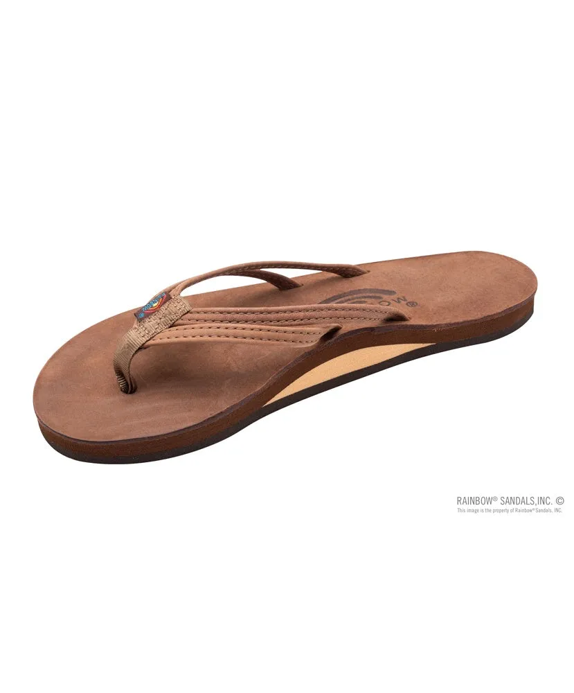 Rainbow Sandals Womens Single Layer Premier Leather Narrow Strap - Sierra  Brown - Ladies Medium / 6.5-7.5 - Walmart.com