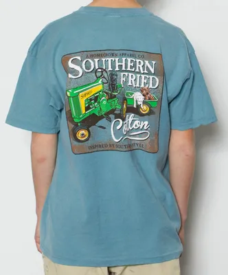 Southern Fried Cotton - Youth Green Tractor Tee