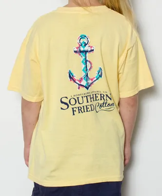 Southern Fried Cotton - Youth Argyle Anchor Tee