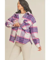 Brooke Brushed Plaid Shacket