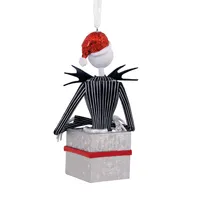 Disney Tim Burton's The Nightmare Before Christmas Jack Skellington in Present Ornament