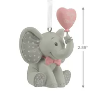 Baby Girl's First Christmas Elephant 2023 Christmas Ornament